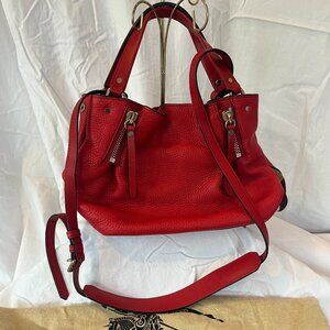 Burberry -- Red Hobo Bag -- House Check --Dust Cover -- Pristine